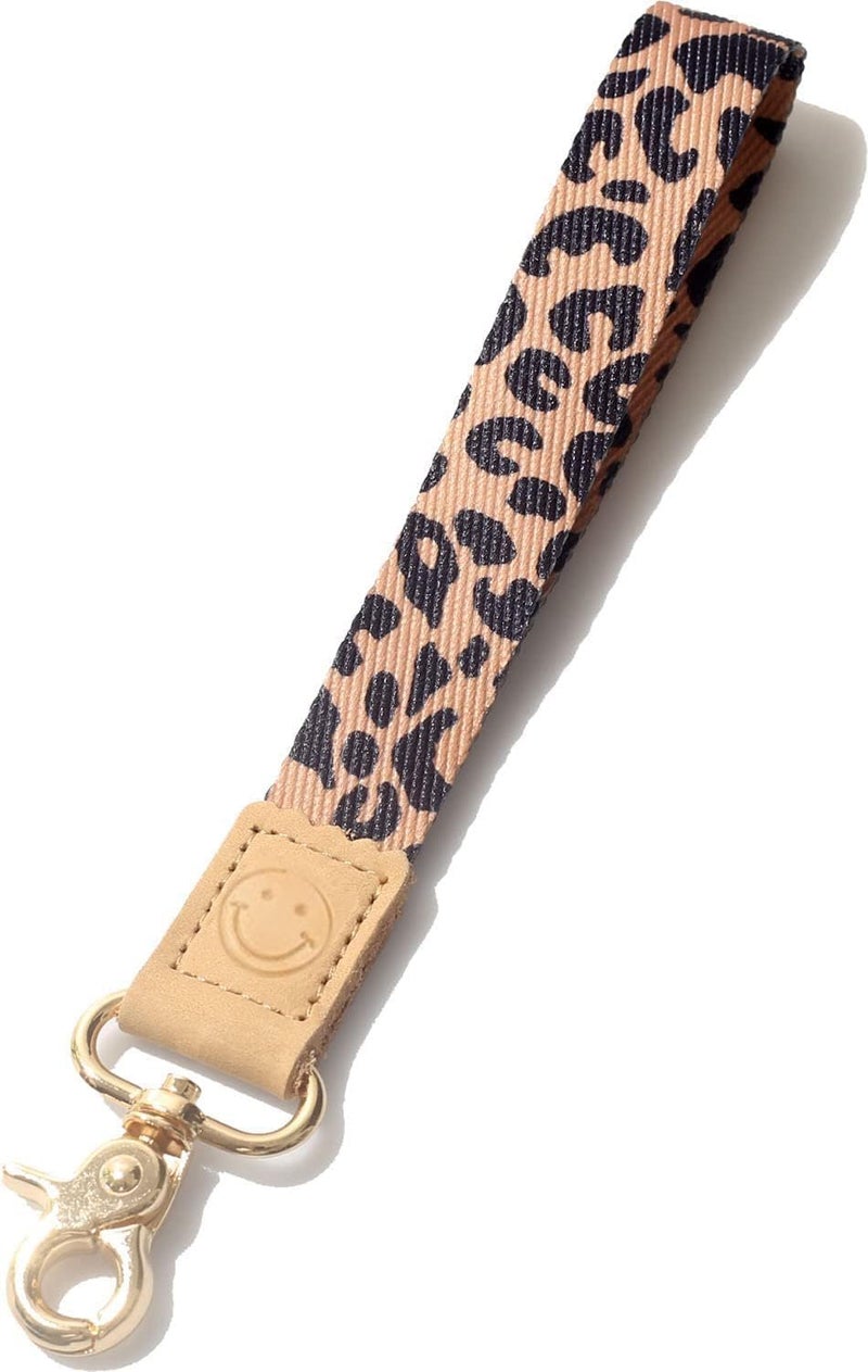 DQL gifts for women short lanyard for keys, cute leopard pattern wrist keychain lanyard for keys, key chain wristlet for women(LEOPARD) - Image 1